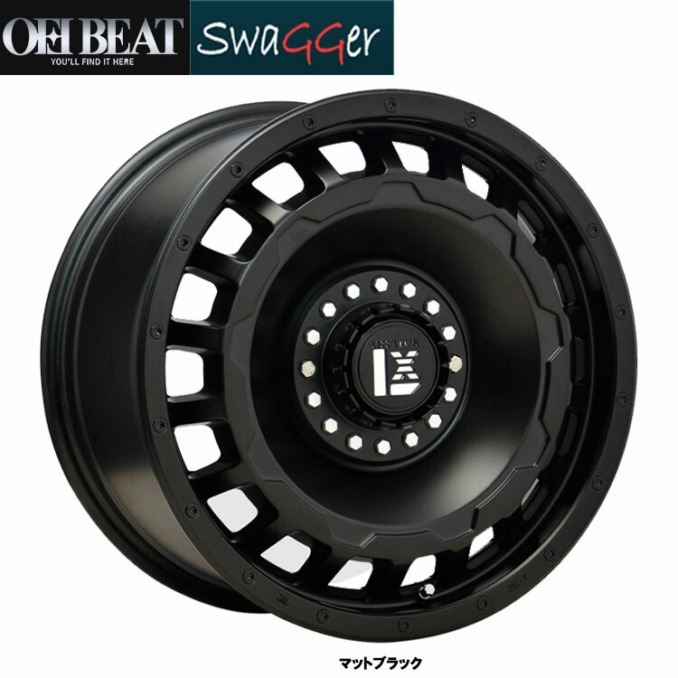 16インチ 5H139.7 5.5J 5.5J+20 5穴 レクセル スワッガー ホイール (1本/2本/4本) マットブラック OFFBEAT LEXXEL SwaGGer OFFROAD STYLE 送料無料 オフビート