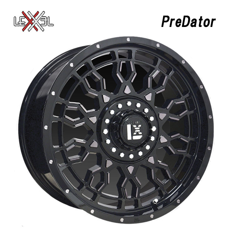 18インチ 10H114.3 8.5J 8.5J+38 10穴 レクセル プレデター for offroad style ホイール (1本/2本/4本) ブラック/ミルドーブラッククリア OFFBEAT LEXXEL PreDator for offroad style 送料無料 オフビート