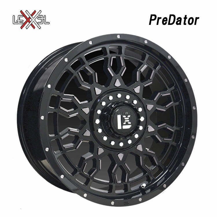 18インチ 10H127 8.5J 8.5J+38 10穴 レクセル プレデター for offroad style ホイール (1本/2本/4本) ブラック/ミルドーブラッククリア OFFBEAT LEXXEL PreDator for offroad style 送料無料 オフビート