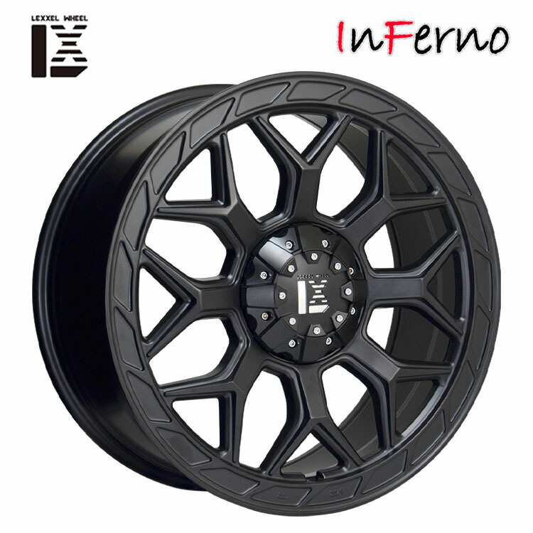 16インチ 6H139.7 7J 7J+40 6穴 レクセル インフェルノ ホイール (1本/2本/4本) マットブラック OFFBEAT LEXXEL InFerno 送料無料 オフビート|カーパーツ倉庫