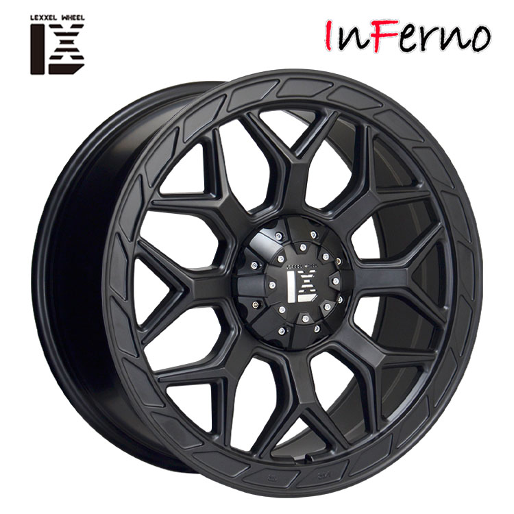 18インチ 10H110/127 8.5J 8.5J+40 10穴 レクセル インフェルノ ホイール (1本/2本/4本) マットブラック OFFBEAT LEXXEL InFerno 送料無料 オフビート