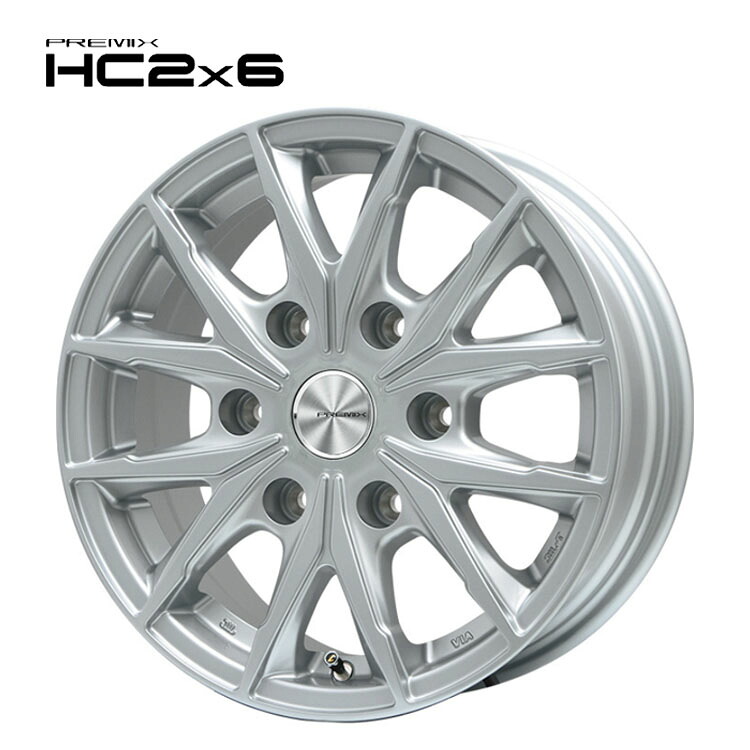 15インチ 6H139.7 6J 6J+33 6穴 エイチシーツーバイシックス ホイール (1本/2本/4本) シルバー PREMIX HC2×6 送料無料 プレミックス 45,408円