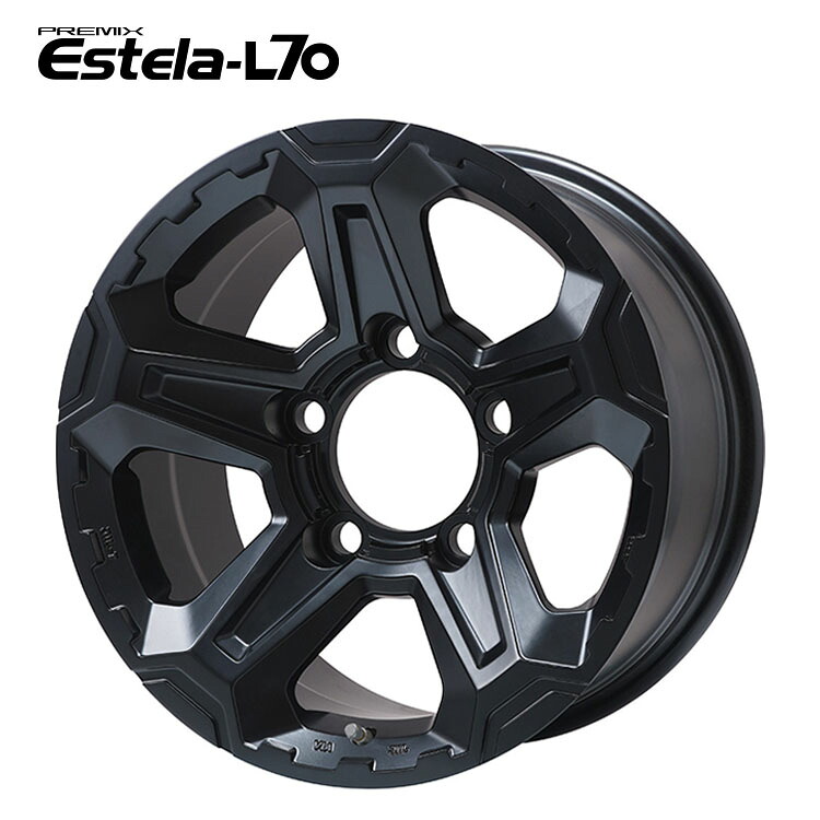 16インチ 5H150 8J 8J+0 5穴 エステラ L70 ホイール (1本/2本/4本) マットブラック PREMIX Estela-L70 送料無料 プレミックス