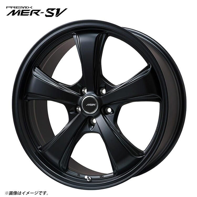 18インチ 5H114.3 8J 8J+38 5穴 エムイーアール エスブイ ホイール (1本/2本/4本) マットブラック PREMIX MER-SV 送料無料 プレミックス|カーパーツ倉庫