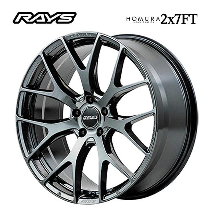 18インチ 5H108 7.5J 7.5J+48 5穴 ホムラ 2x7FT ホイール (1本/2本/4本) ブラッククロームコーティング(YNJ) RAYS HOMURA 2x7FT (YNJ) 送料無料 レイズ