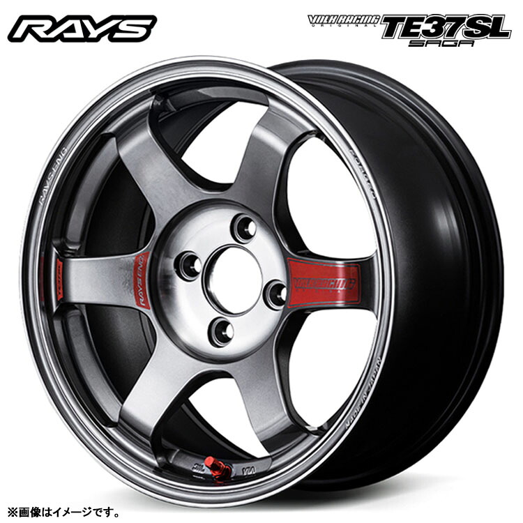 15インチ 4H100 7.5J 7.5J+28 4穴 ボルクレーシング TE37 SAGA SL ホイール (1本/2本/4本) プレスドグラファイト(PG) RAYS VOLK RACING TE37 SAGA SL 送料無料 レイズ