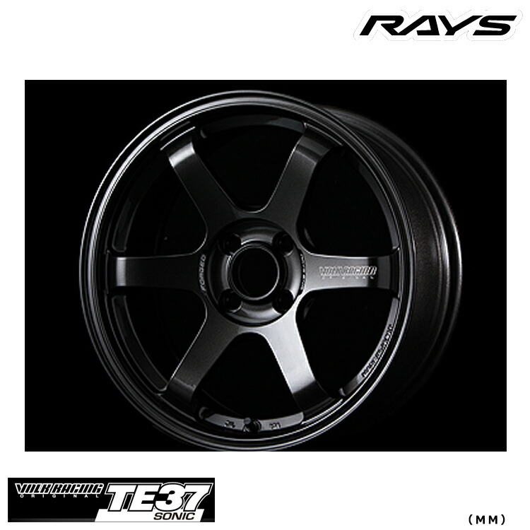 超レア　RAYS TE37C 5J14+45 ブラックアルマイト　送料込 RAYS 送料無料 レイズ VOLK RACING TE37 (BR) 5J-14 +45 4H-100