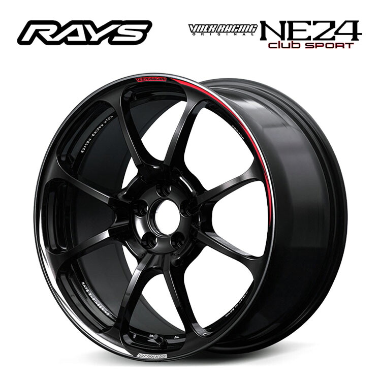 19インチ 5H120 9.5J 9.5J+44 5穴 ボルクレーシング NE24 クラブスポーツ ホイール (1本/2本/4本) ブラック (BK) RAYS VOLK RACING NE24 club sport 送料無料 レイズ