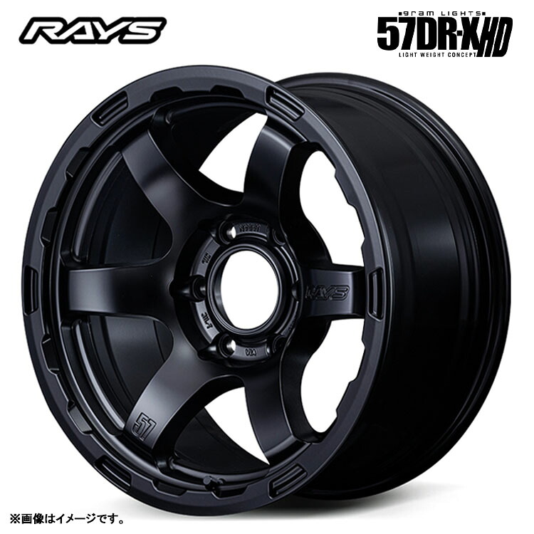 17インチ 5H127 8.5J 8.5J-10 5穴 グラムライツ 57DR-X HD ホイール (1本/2本/4本) セミグロスブラック RAYS gramLIGHTS 57DR-X HD 送料無料 レイズ