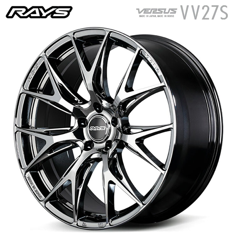 【お買い物マラソン 7/19(日)20:00~】20インチ 5H114.3 8.5J 8.5J+38 5穴 ベルサス VV27S ホイール (1本/2本/4本) ジェットブラック RAYS VERSUS VV27S 送料無料 レイズ|カーパーツ倉庫