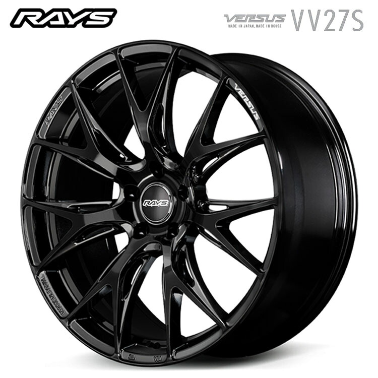 【お買い物マラソン 7/19(日)20:00~】20インチ 5H112 8.5J 8.5J+38 5穴 ベルサス VV27S ホイール (1本/2本/4本) グロッシーブラック RAYS VERSUS VV27S 送料無料 レイズ|カーパーツ倉庫