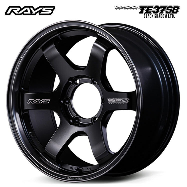 17インチ 6H139.7 6.5J 6.5J+37 6穴 ボルクレーシング TE37SB Black Shadow LTD ホイール (1本/2本/4本) マットトランスルーセントブラック RAYS TE37SB Black Shadow LTD 送料無料 レイズ