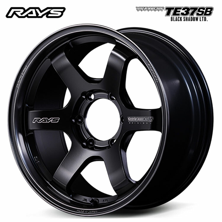 18インチ 6H139.7 8J 8J+38 6穴 ボルクレーシング TE37SB Black Shadow LTD ホイール (1本/2本/4本) マットトランスルーセントブラック RAYS TE37SB Black Shadow LTD 送料無料 レイズ