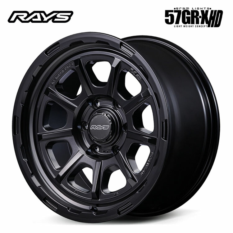 17インチ 5H127 8.5J 8.5J-15 5穴 グラムライツ 57GR-X HD ホイール (1本/2本/4本) セミグロスブラック RAYS gramLIGHTS 57GR-X HD 送料無料 レイズ