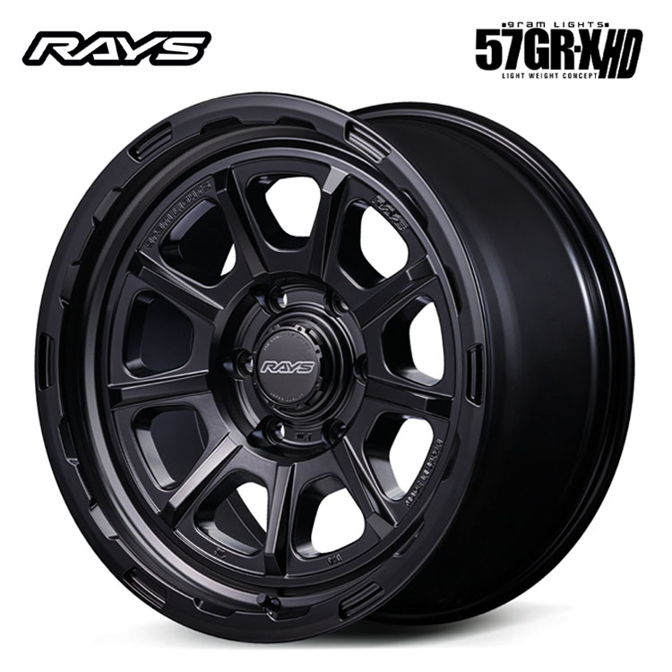 18インチ 5H127 9J 9J+0 5穴 グラムライツ 57GR-X HD ホイール (1本/2本/4本) セミグロスブラック RAYS gramLIGHTS 57GR-X HD 送料無料 レイズ