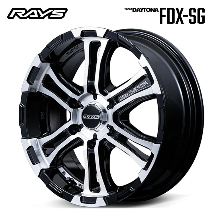17インチ 6H139.7 6.5J 6.5J+38 6穴 チームデイトナ FDX-SG ホイール (1本/2本/4本) DC/サイドグロッシーブラック RAYS TEAM DAYTONA FDX-SG 送料無料 レイズ