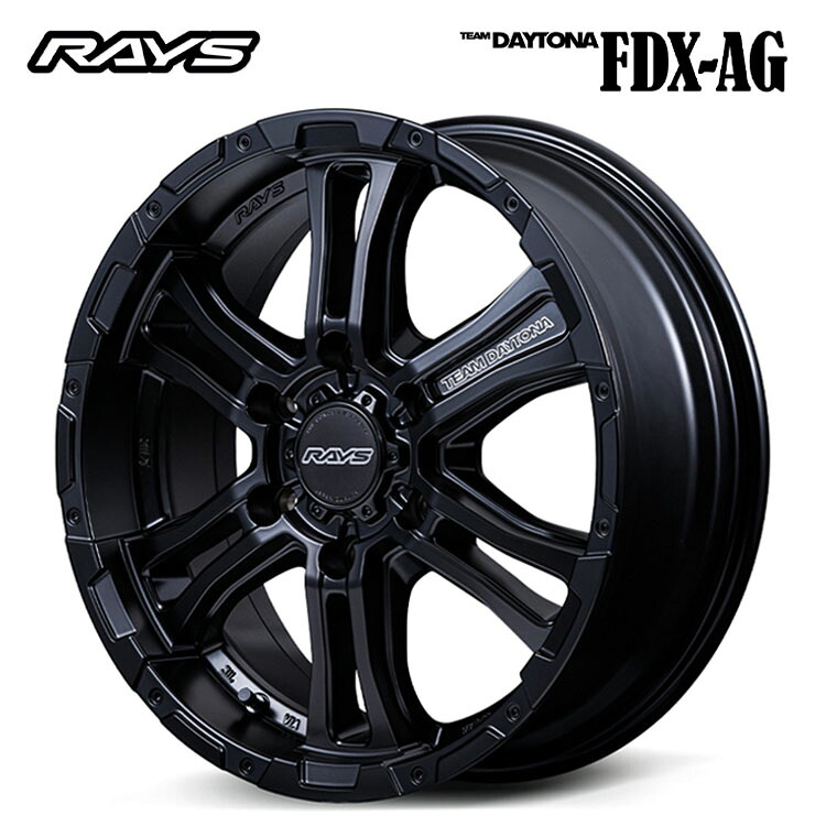 17インチ 6H139.7 6.5J 6.5J+48 6穴 チームデイトナ FDX-AG ホイール (1本/2本/4本) セミグロスブラック RAYS TEAM DAYTONA FDX-AG 送料無料 レイズ