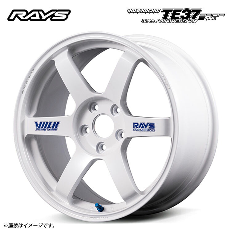 19インチ 5H114.3 11J 11J+18 5穴 TE37 サーガ S-plus 30th ステッカーVer ホイール (1本/2本/4本) ホワイト RAYS TE37 SAGA S-plus 30th STICKER Ver 送料無料 レイズ