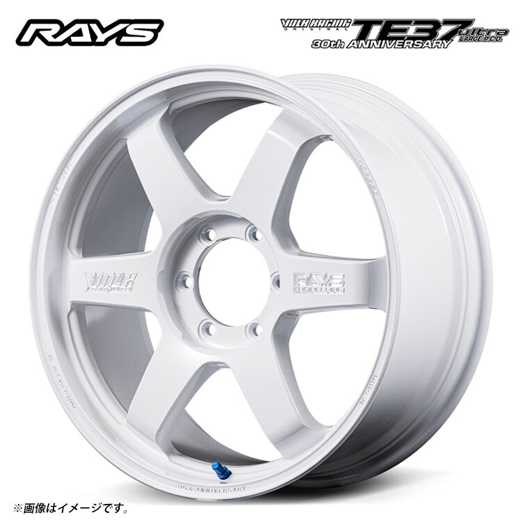 20インチ 6H139.7 8.5J 8.5J+45 6穴 ボルクレーシング TE37 ウルトラ LARGE P.C.D 30th マシニングVer ホイール (1本/2本/4本) ホワイト RAYS VOLK RACING TE37 ultra LARGE P.C.D 30th MACINING Ver 送料無料 レイズ