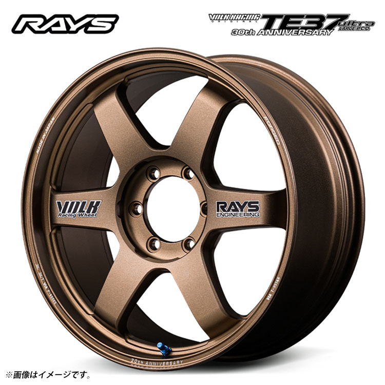 18インチ 6H139.7 8J 8J+36 6穴 ボルクレーシング TE37 ウルトラ LARGE P.C.D 30th ステッカーVer ホイール (1本/2本/4本) ブロンズ(アルマイト) RAYS VOLK RACING TE37 ultra LARGE P.C.D 30th STICKER Ver 送料無料 レイズ