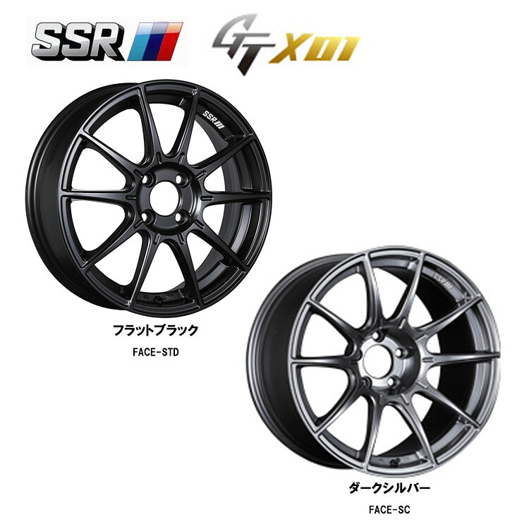 19インチ 5H114.3 10.5J 10.5J+22 5穴 GTX01 ホイール (1本/2本/4本) フラットブラック SSR GTX01 送料無料 SSR