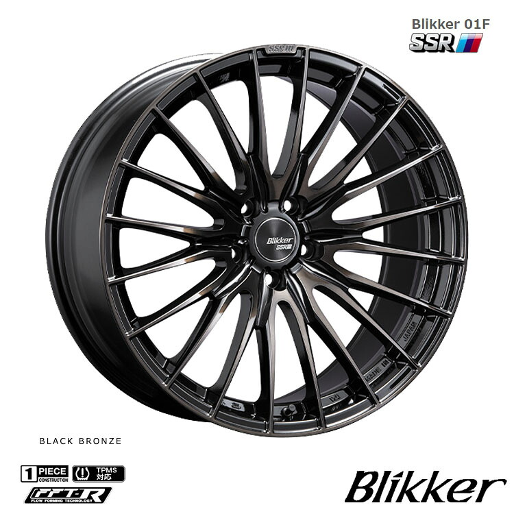 20インチ 5H114.3 9.5J 9.5J+45 5穴 ブリッカー ゼロイチエフ ホイール (1本/2本/4本) ブラックブロンズ SSR Blikker 01F 送料無料 SSR|カーパーツ倉庫
