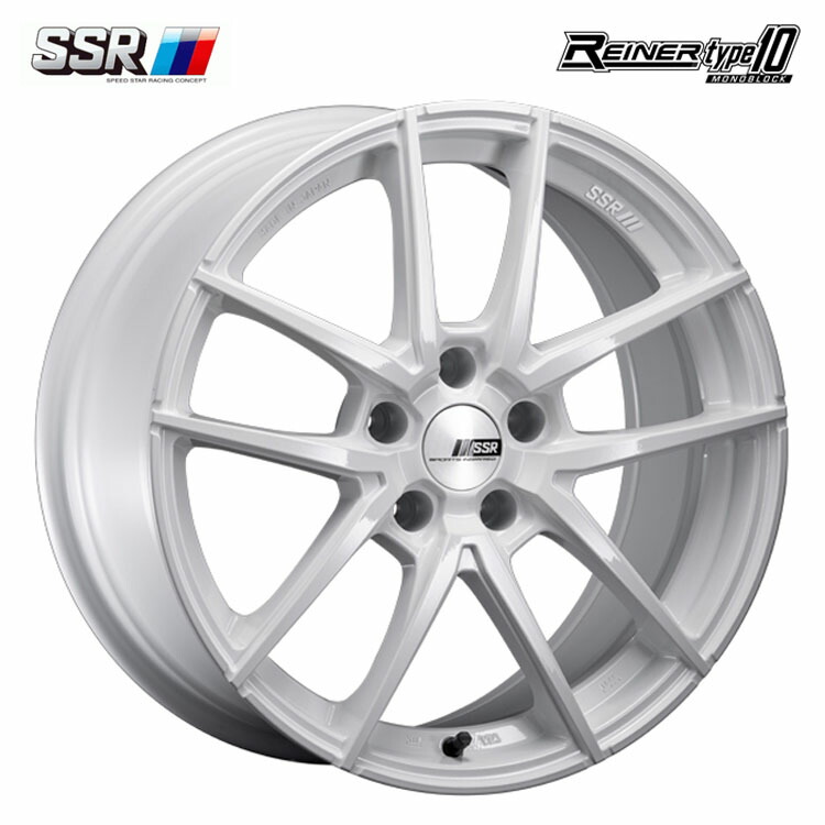 18インチ 5H114.3 7.5J 7.5J+45 5穴 ライナー タイプテン モノブロック ホイール (1本/2本/4本) ホワイト SSR REINER type10 MONOBLOCK 送料無料 SSR