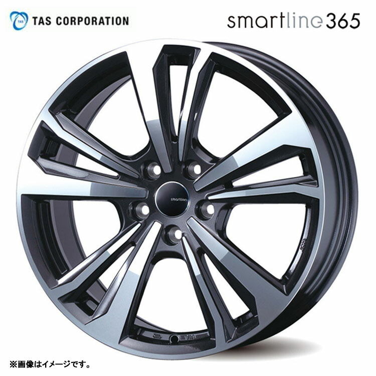 17インチ 5H100 7J 7J+40 5穴 スマートライン 365 ホイール (1本/2本/4本) ガンメタリック/ポリッシュ TAS smartline 365 ティー・エー・エス