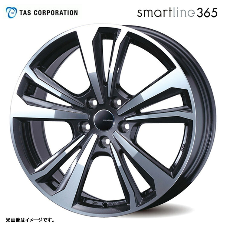 17インチ 5H114.3 7J 7J+35 5穴 スマートライン 365 ホイール (1本/2本/4本) ガンメタリック/ポリッシュ TAS smartline 365 ティー・エー・エス