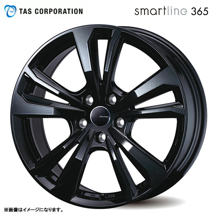 15インチ 4H98 6J 6J+35 4穴 スマートライン 365 ホイール (1本/2本/4本) ブラック TAS smartline 365 ティー・エー・エス