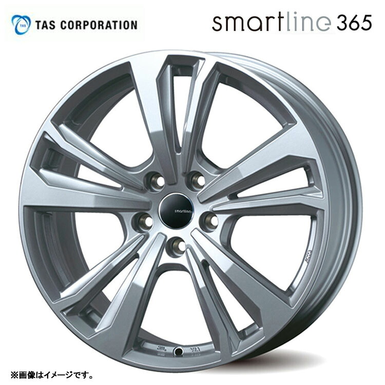 19インチ 5H112 8.5J 8.5J+32 5穴 スマートライン 365 ホイール (1本/2本/4本) シルバー TAS smartline 365 ティー・エー・エス