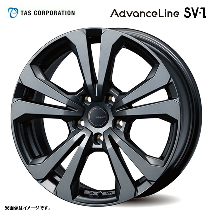 17インチ 5H112 7.5J 7.5J+51 5穴 アドバンスライン SV-1 ホイール (1本/2本/4本) ガンメタリック TAS AdvanceLine SV-1 ティー・エー・エス