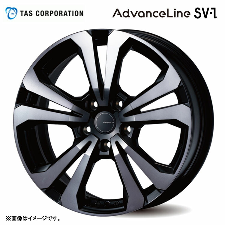17インチ 5H112 7J 7J+41 5穴 アドバンスライン SV-1 ホイール (1本/2本/4本) ブラック/スモーク TAS AdvanceLine SV-1 ティー・エー・エス
