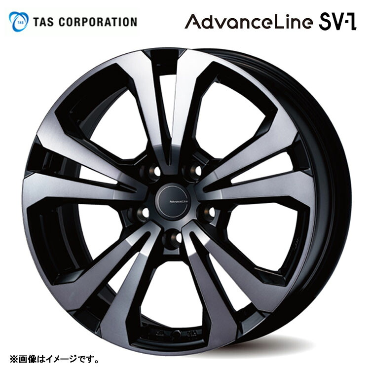 19インチ 5H110 8J 8J+33 5穴 アドバンスライン SV-1 ホイール (1本/2本/4本) ブラック/スモーク TAS AdvanceLine SV-1 ティー・エー・エス