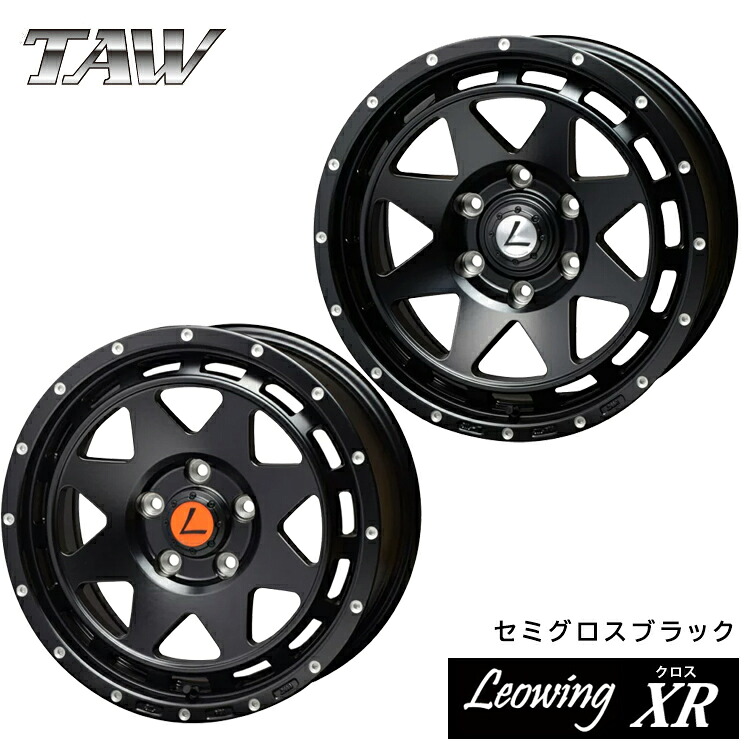 16インチ 6H139.7 6.5J 6.5J+38 6穴 レオウィング クロス ホイール (1本/2本/4本) セミグロスブラック TRYALPHA TAW Leowing XR 送料無料 トライアルファ|カーパーツ倉庫