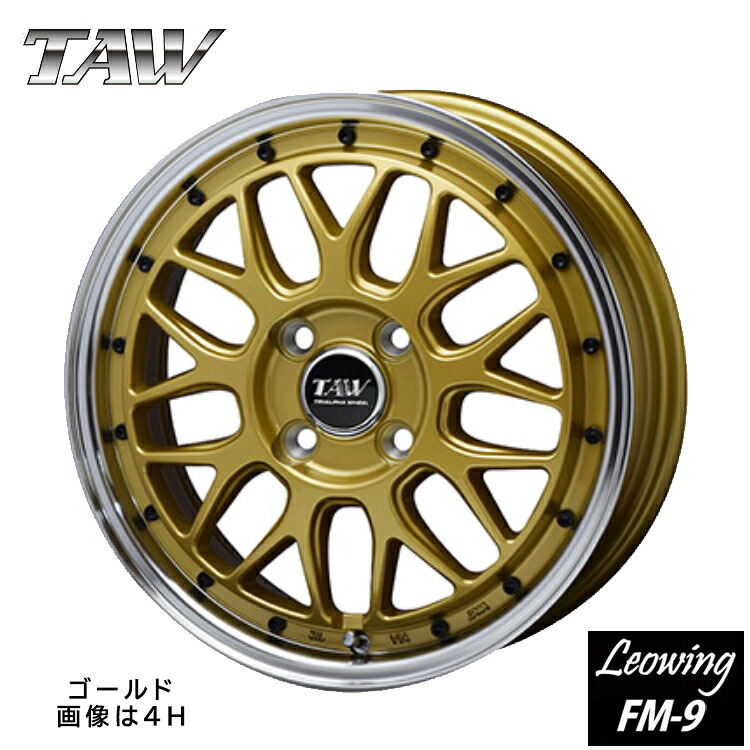 20インチ 5H114.3 10J 10J+40 5穴 レオウィング FM-9 ホイール (1本/2本/4本) ゴールド TRYALPHA TAW Leowing FM-9 送料無料 トライアルファ