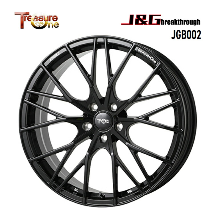 19インチ 5H120 9J 9J+42 5穴 J&Gブレイクスルー JGB002 ホイール (1本/2本/4本) ブラック TreasureOne J&G breakthrough JGB002 送料無料 トレジャーワン