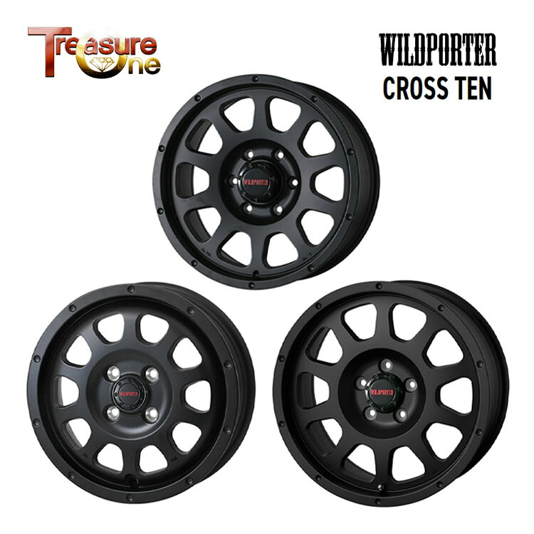 15インチ 6H139.7 6J 6J+33 6穴 ワイルドポーター CROSS TEN ホイール (1本/2本/4本) マットブラック TreasureOne WILDPORTER CROSS TEN 送料無料 トレジャーワン|カーパーツ倉庫