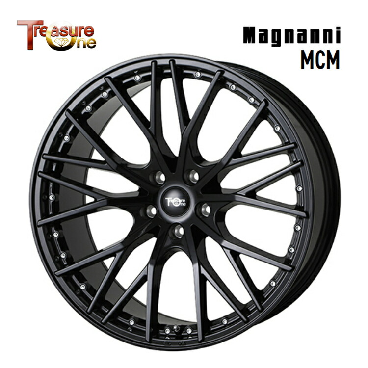 19インチ 5H114.3 8J 8J+35 5穴 マグナーニMCM ホイール (1本/2本/4本) Black TreasureOne Magnanni MCM 送料無料 トレジャーワン