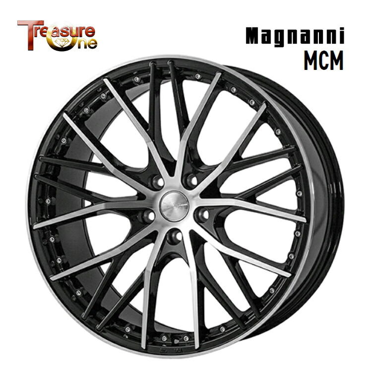 【お買い物マラソン 7/19(日)20:00~】20インチ 5H120 8.5J 8.5J+35 5穴 マグナーニMCM ホイール (1本/2本/4本) Black Polish TreasureOne Magnanni MCM 送料無料 トレジャーワン|カーパーツ倉庫