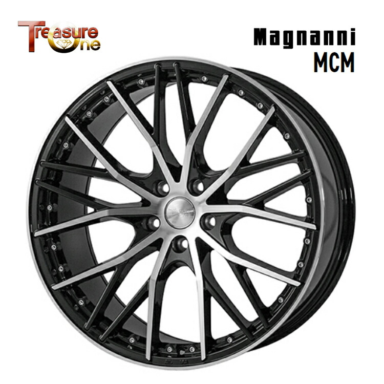 21インチ 5H120 9J 9J+35 5穴 マグナーニMCM ホイール (1本/2本/4本) Black Polish TreasureOne Magnanni MCM 送料無料 トレジャーワン