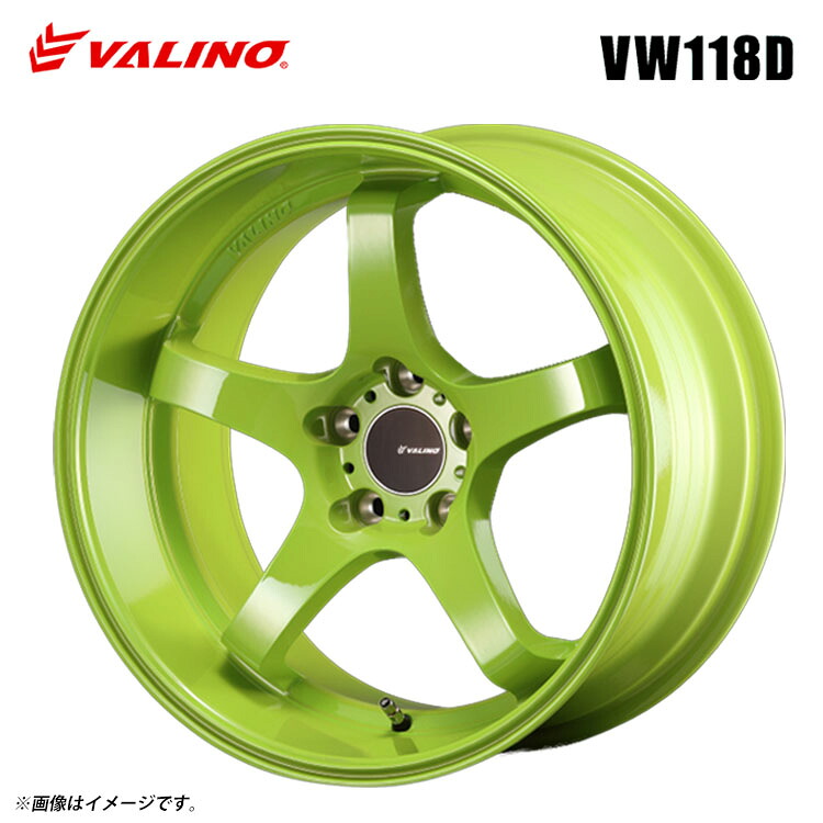 19インチ 5H114.3 10J 10J+0 5穴 VW118D ホイール (1本/2本/4本) ライムイエロー VALINO VW118D 送料無料 ヴァリノ