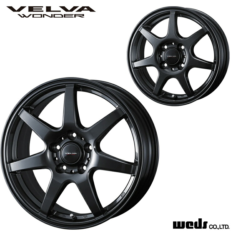 16インチ 4H100 6J 6J+40 4穴 ヴェルヴァ ワンダー ホイール (1本/2本/4本) ディープメタル WEDS VELVA WONDER 送料無料 ウェッズ｜カーパーツ倉庫