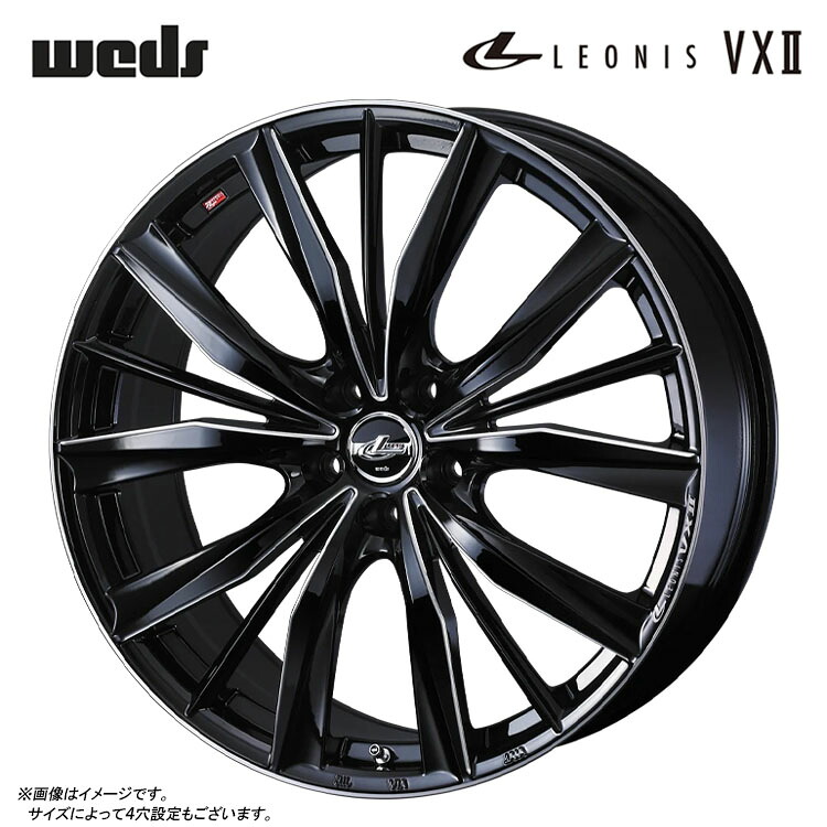 【お買い物マラソン 7/19(日)20:00~】20インチ 5H114.3 8J 8J+45 5穴 レオニス VX2 ホイール (1本/2本/4本) ブラックSCマシニング weds LEONIS VXII 送料無料 ウェッズ|カーパーツ倉庫