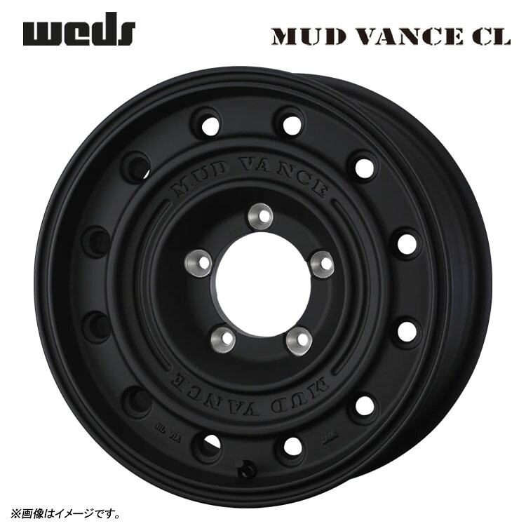 【お買い物マラソン 7/19(日)20:00~】16インチ 5H139.7 6J 6J-5 5穴 MUD VANCE CL ホイール (1本/2本/4本) フルマットブラック weds MUD VANCE CL 送料無料 ウェッズ|カーパーツ倉庫