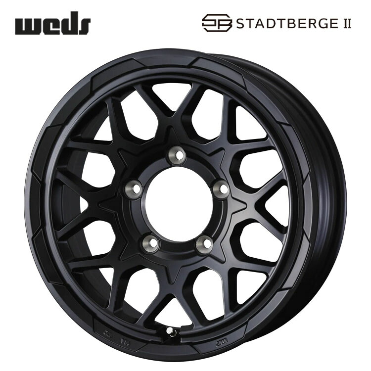 16インチ 5H139.7 5.5J 5.5J+22 5穴 スタットベルク 2 ホイール (1本/2本/4本) セミマットブラック weds STADBERGE II 送料無料 ウェッズ|カーパーツ倉庫