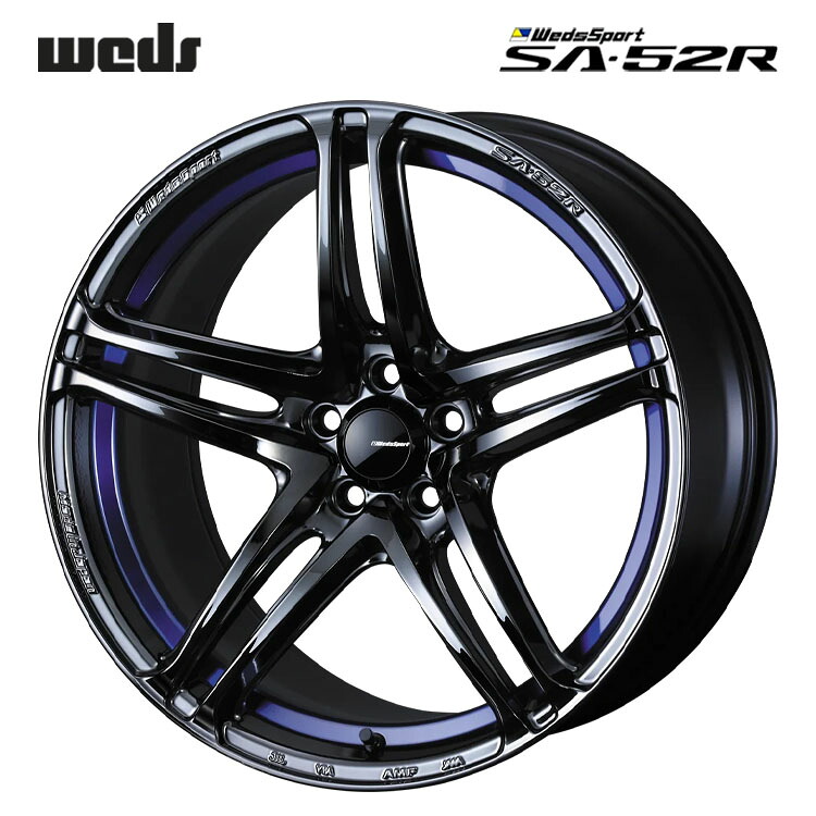 【お買い物マラソン 7/19(日)20:00～】18インチ 5H100 9.5J 9.5J+45 5穴 ウェッズスポーツ SA-54R ホイール (1本/2本/4本) BLC II(ブルーライトクロームツー） weds WedsSport SA-52R 送料無料 ウェッズ｜カーパーツ倉庫