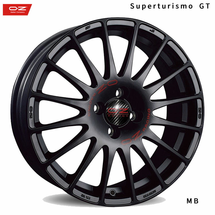 15インチ 5H108 6.5J 6.5J+40 5穴 スーパーツーリズモジーティー ホイール (1本/2本/4本) MB(マットブラック) OZ Racing Superturismo GT 送料無料 オーゼット レーシング