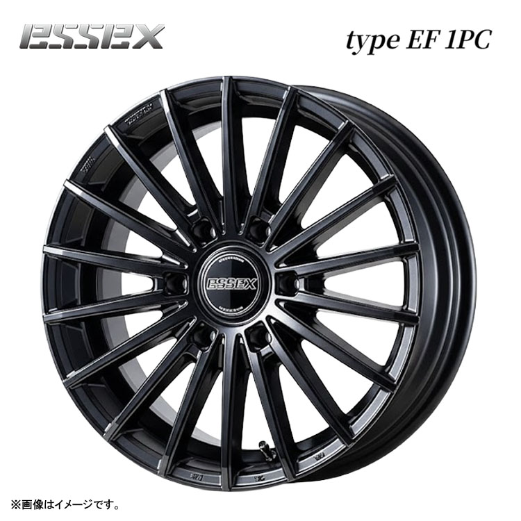 17インチ 6H139.7 6.5J 6.5J+38 6穴 タイプ EF 1PC ホイール (1本/2本/4本) セミグロスブラック ESSEX type EF 1PC 送料無料 ワーク
