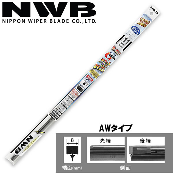 【楽天市場】NWB 日本ワイパーブレード デザインワイパー用 グラファイトワイパー 替えゴム 650mm MB65GN : CARPARTS  TRIADIC